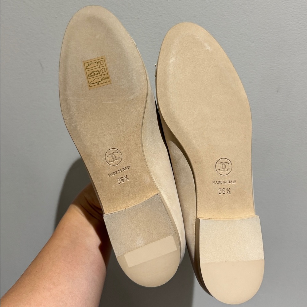 SOLD CHANEL 25P Beige Suede Ballet Flats | NIB | Size 36.5 - Picture 9 of 12
